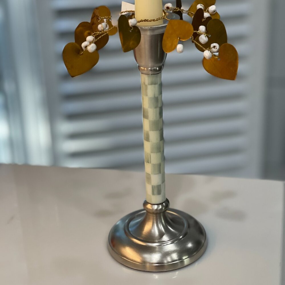 MacKenzie Childs Candle Holder + Anthropologie Copper Cuff + Dripless Candle-NEW